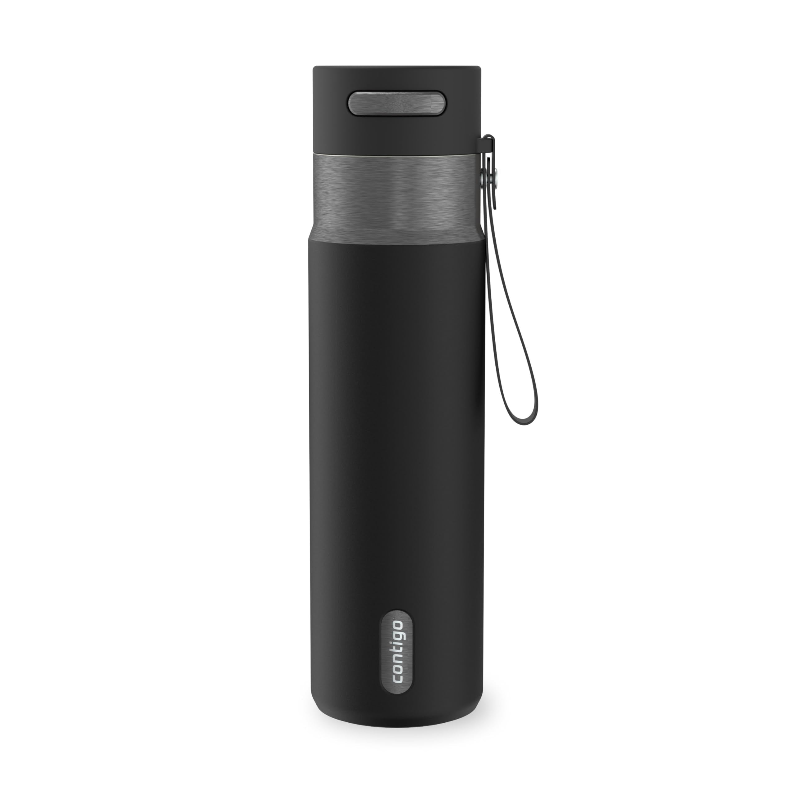 Contigo front view showing bottle shape and finish, stylish and functional