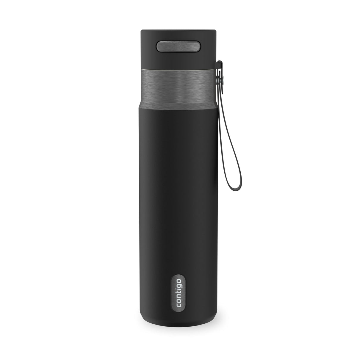 Contigo front view showing bottle shape and finish, stylish and functional