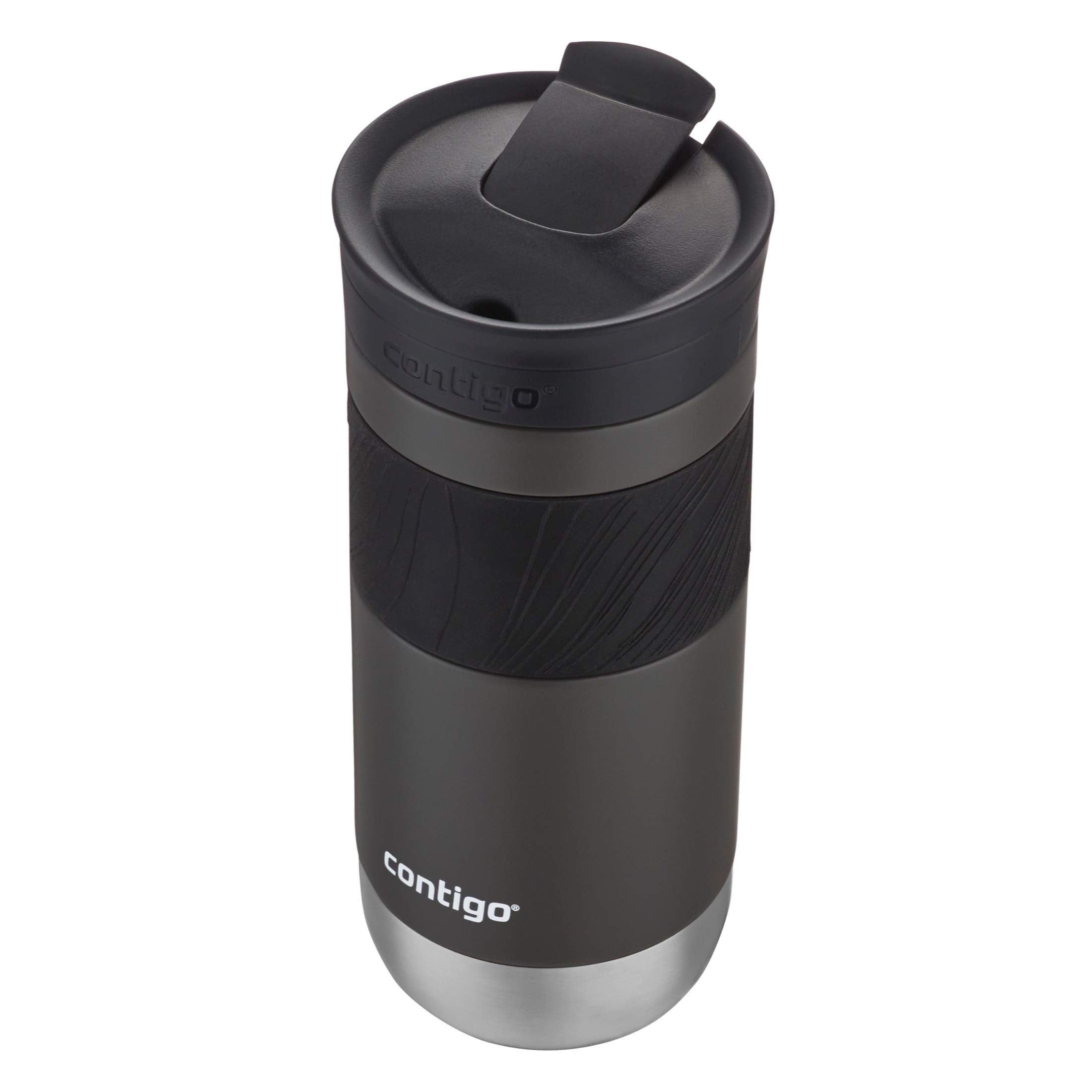 Contigo Byron held in hand beside a phone to show 16oz scale