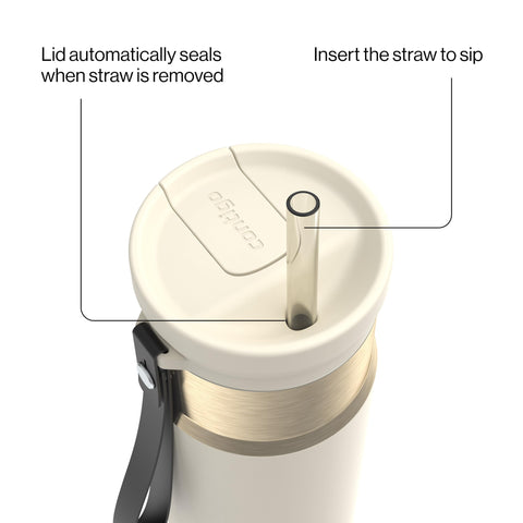 Contigo straw and AutoClose detail showing easy sipping benefit
