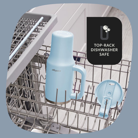 Contigo Streeterville handle detail for easy carrying and secure grip benefit