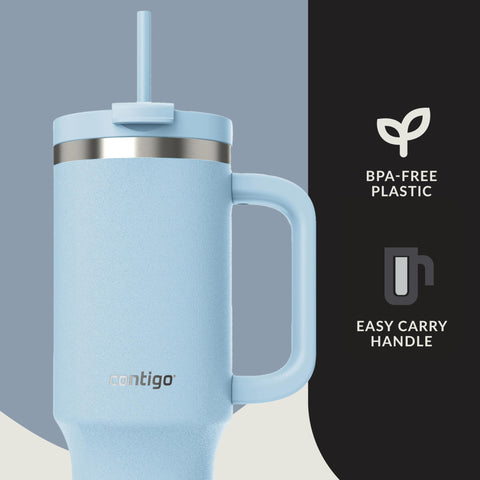 Contigo Streeterville textured finish close-up showing durable stainless aesthetic