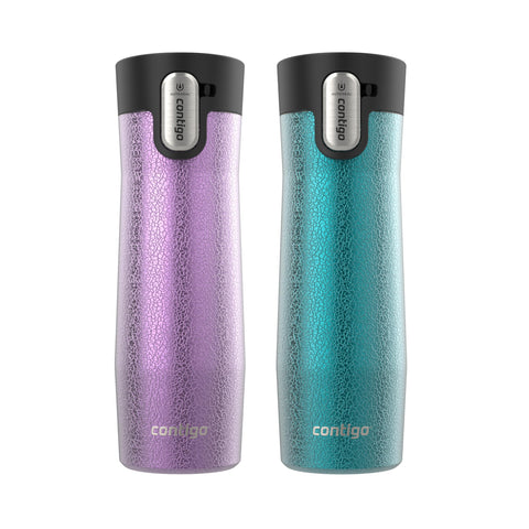 Contigo West Loop front view showing 20 oz bottles and branding, durable travel benefit