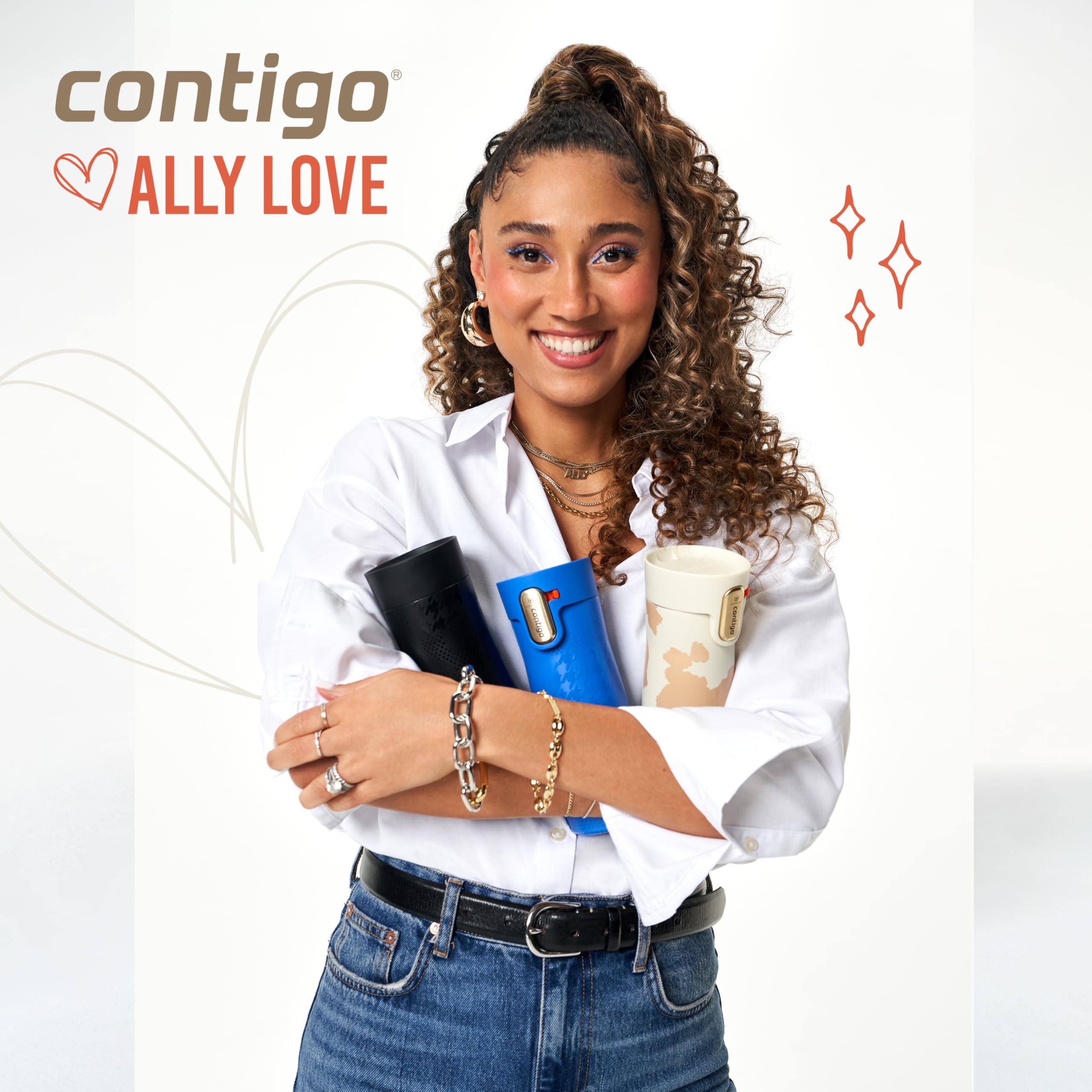 Contigo West Loop 3.0 easy-clean lid fully open to show accessible interior for thorough cleaning