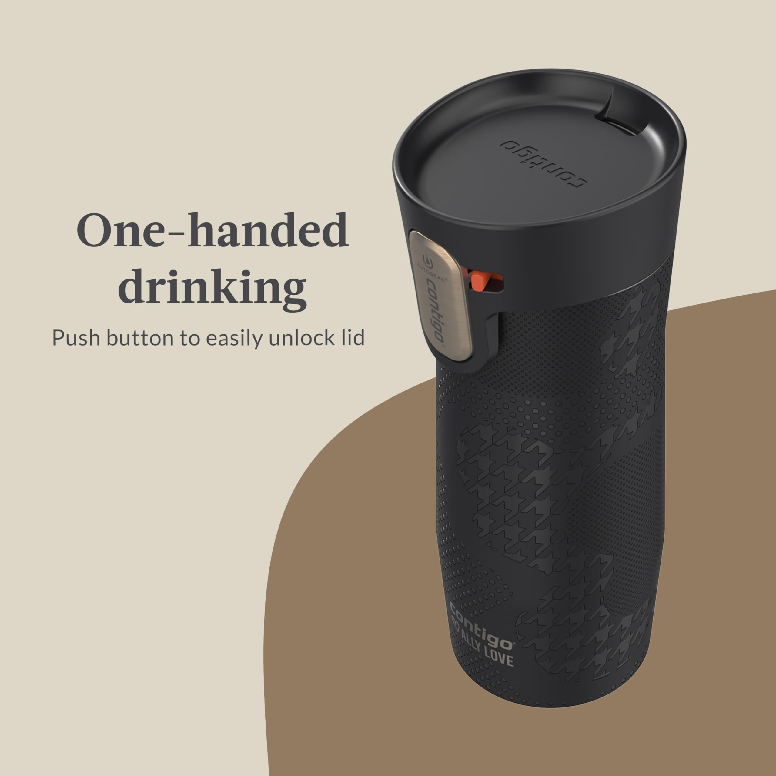 Contigo West Loop 3.0 held in hand showing 16oz scale for everyday portability
