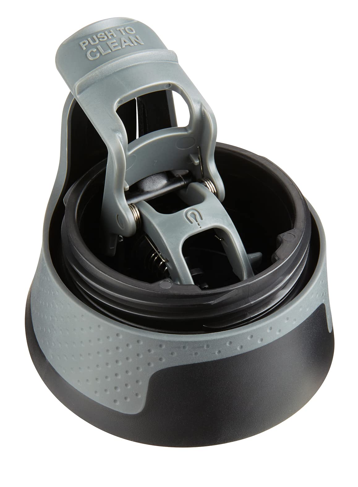 Contigo West Loop placed in car cup holder showing secure fit while driving