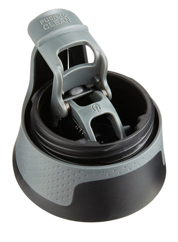 Contigo West Loop placed in car cup holder showing secure fit while driving