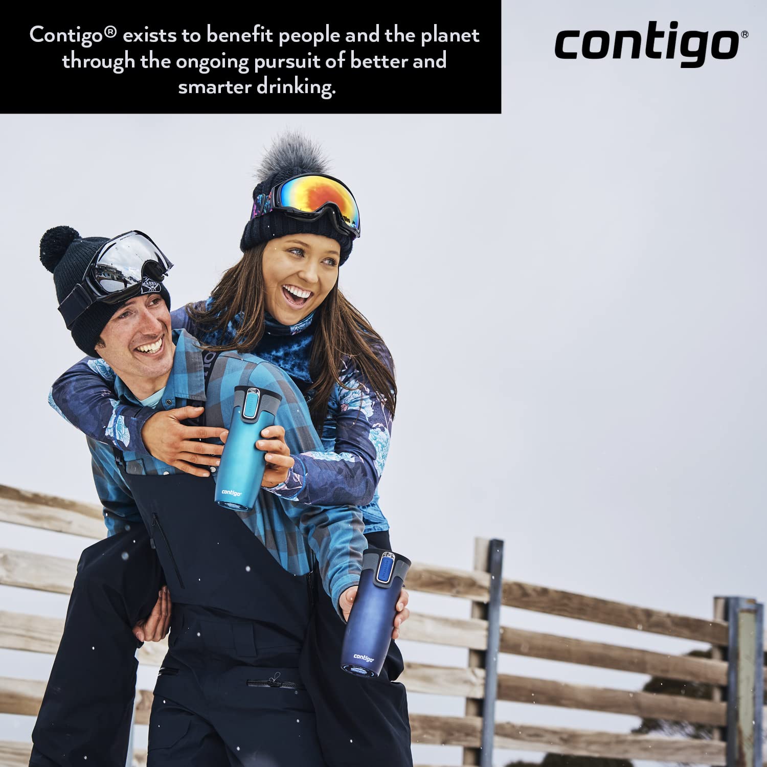 Contigo West Loop lid open detail showing easy-clean hinge and convenience
