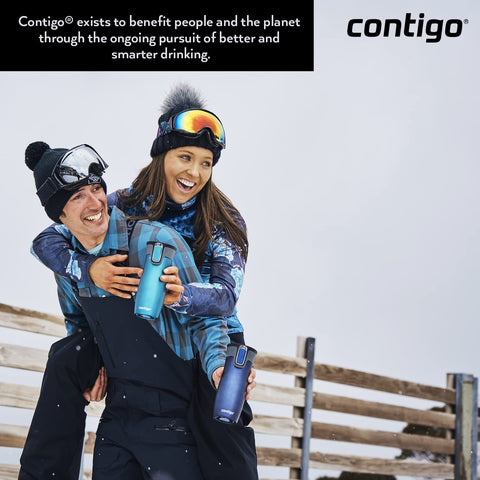 Contigo West Loop lid open detail showing easy-clean hinge and convenience