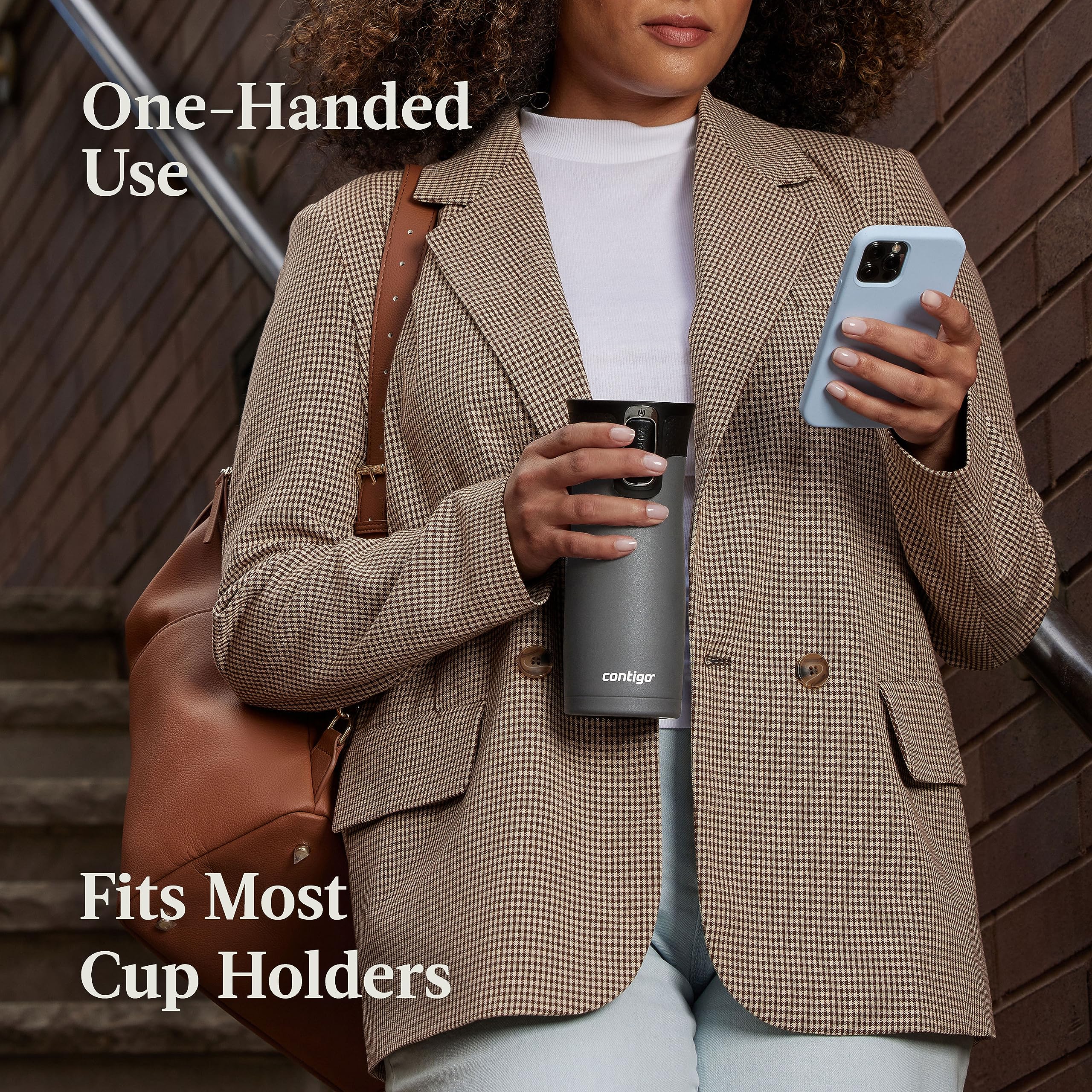 Contigo West Loop open lid underside for easy cleaning and dishwasher-safe convenience