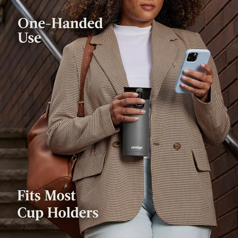 Contigo West Loop open lid underside for easy cleaning and dishwasher-safe convenience