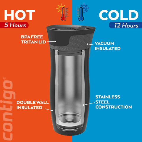 Contigo West Loop lid on top-rack dishwasher showing easy cleaning advantage