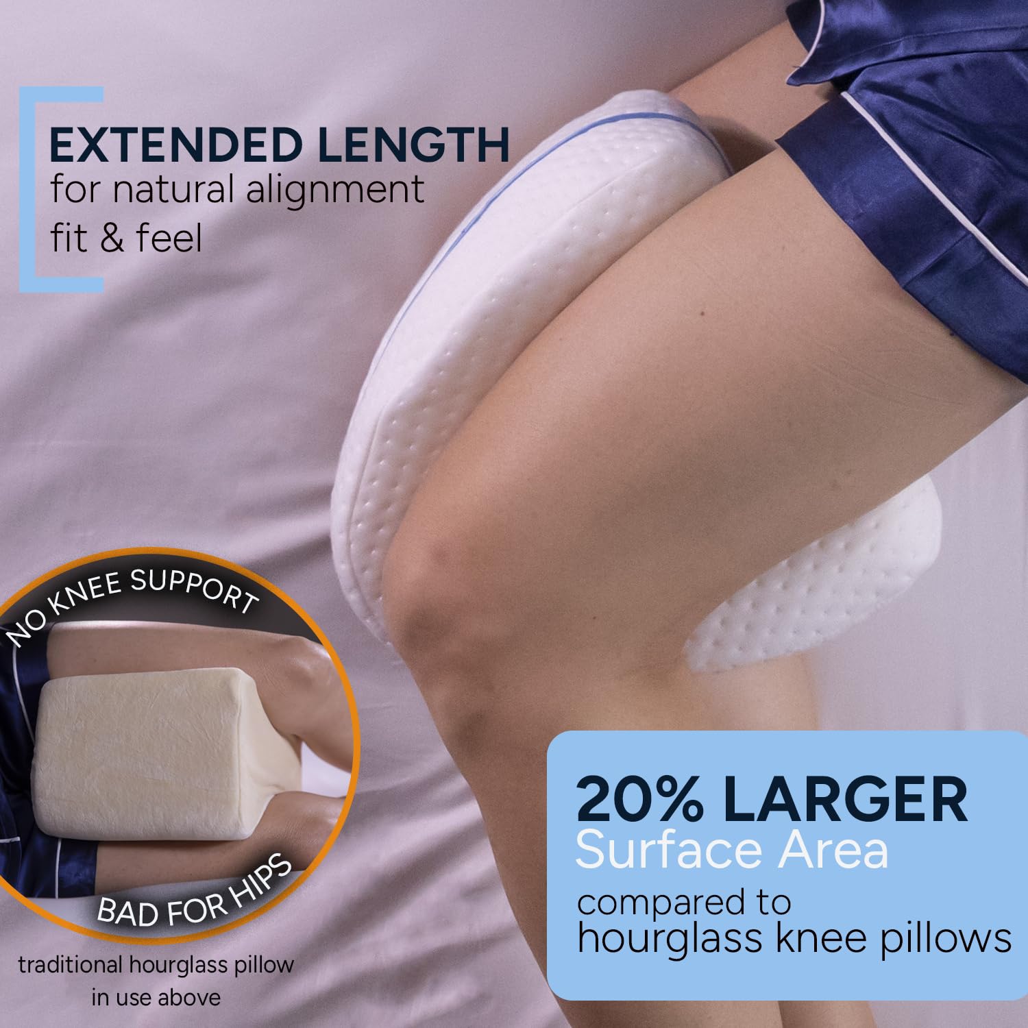 Contour Legacy side profile illustrating crescent contour for spinal alignment