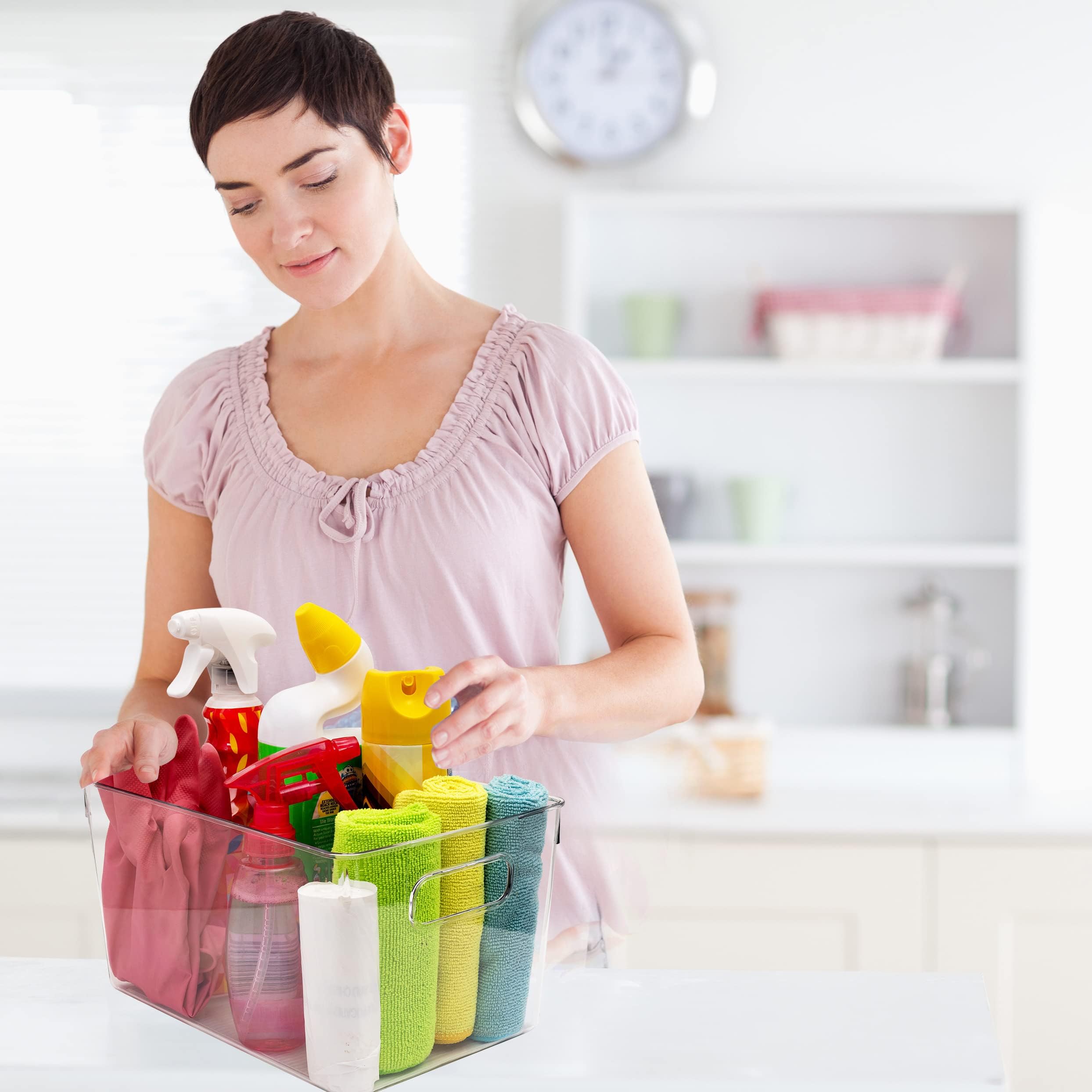 CONTROL KITCHEN stacked bins showing stable nesting and space-saving benefit