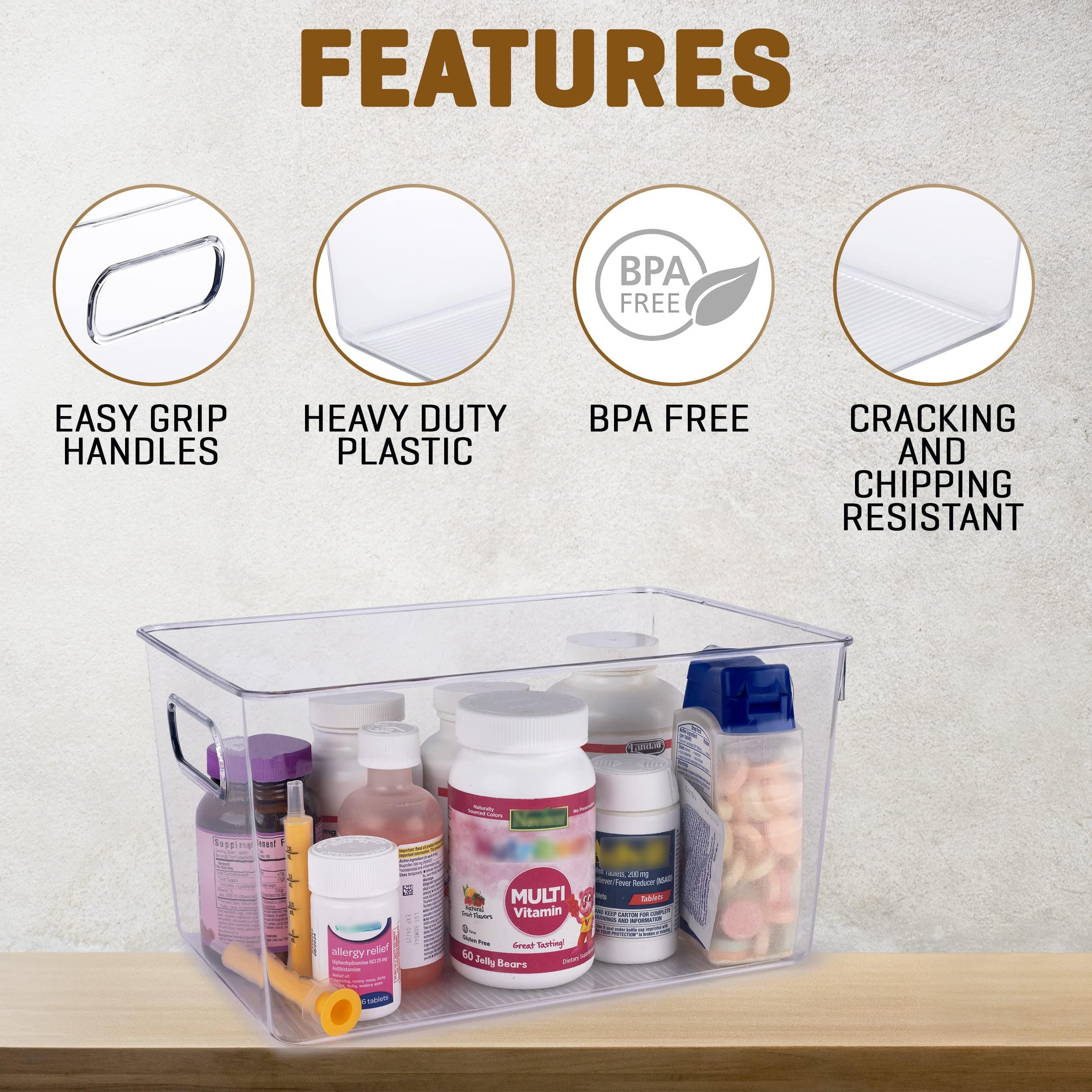 CONTROL KITCHEN bins on pantry shelf creating tidy zones and quick access