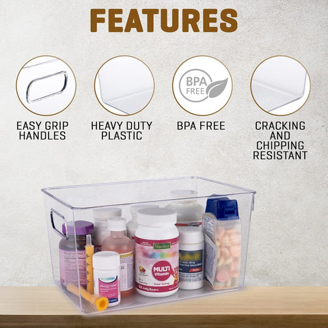 CONTROL KITCHEN stacked bins on pantry shelf maximizing vertical storage space