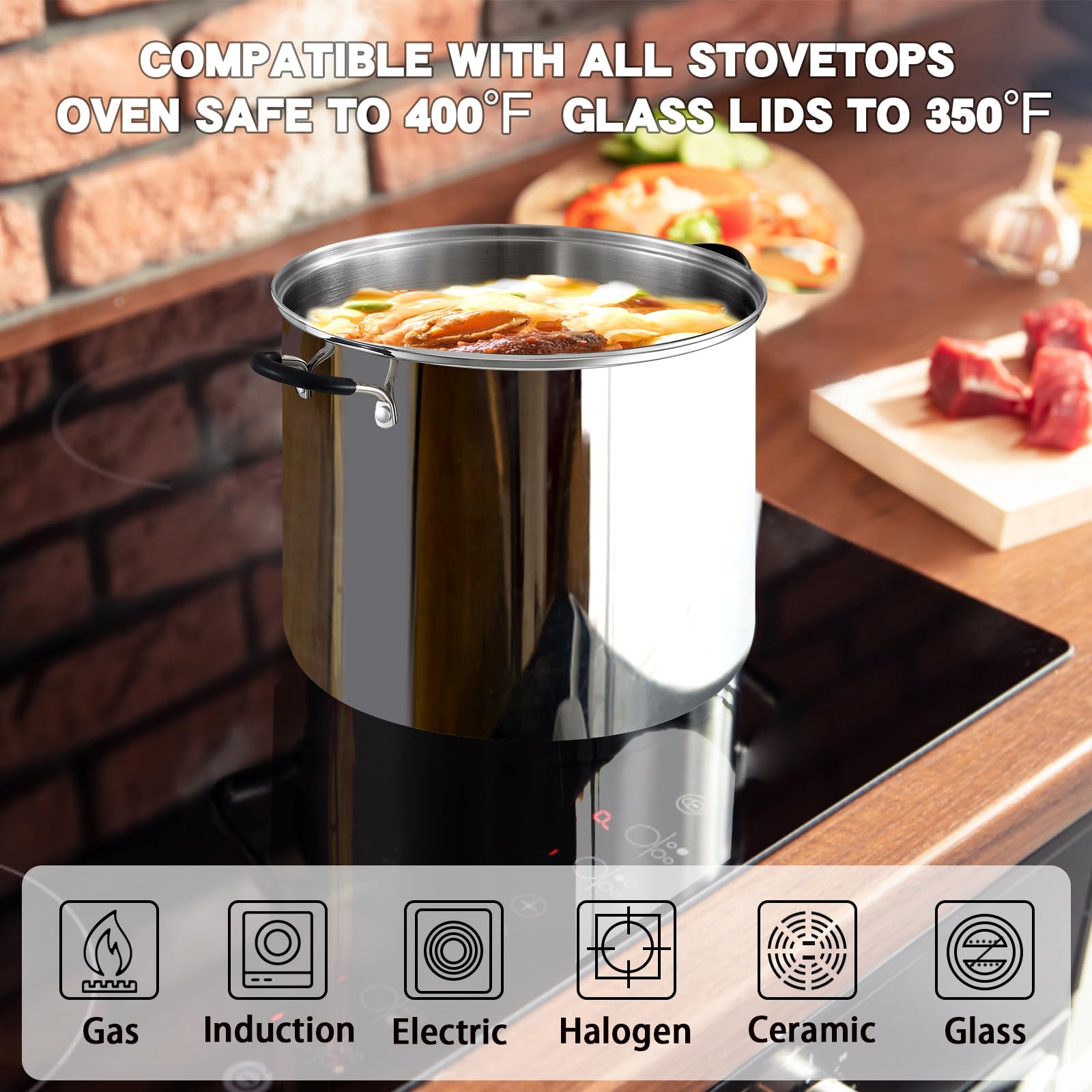 Cook N Home pot bottom showing impact-bonded aluminum core for even heating