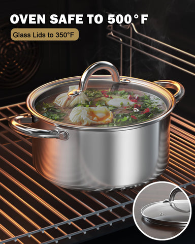 Cook N Home beside measuring items to show 8 quart scale and portion capacity