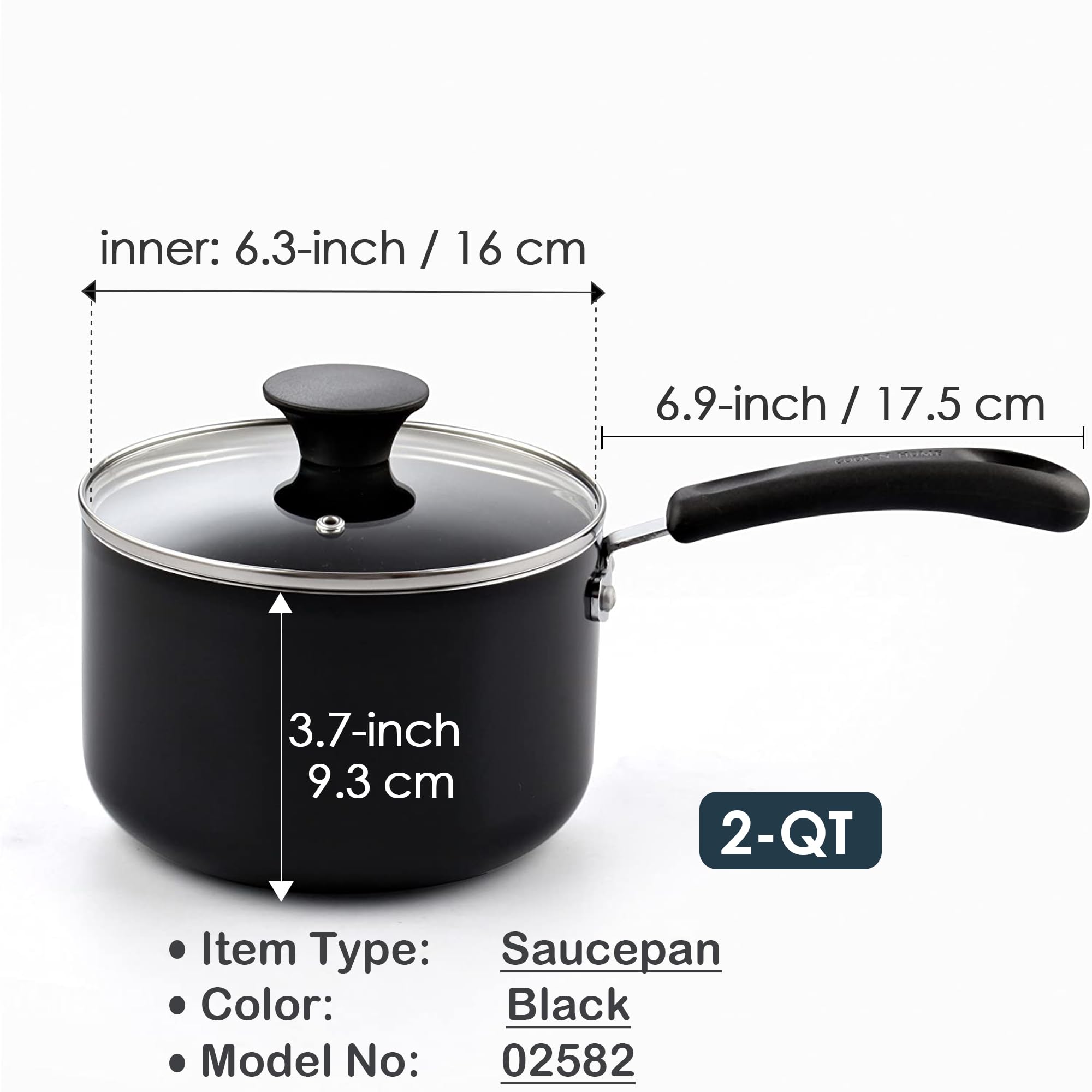 Cook N Home close-up of nonstick interior demonstrating easy food release and cleaning