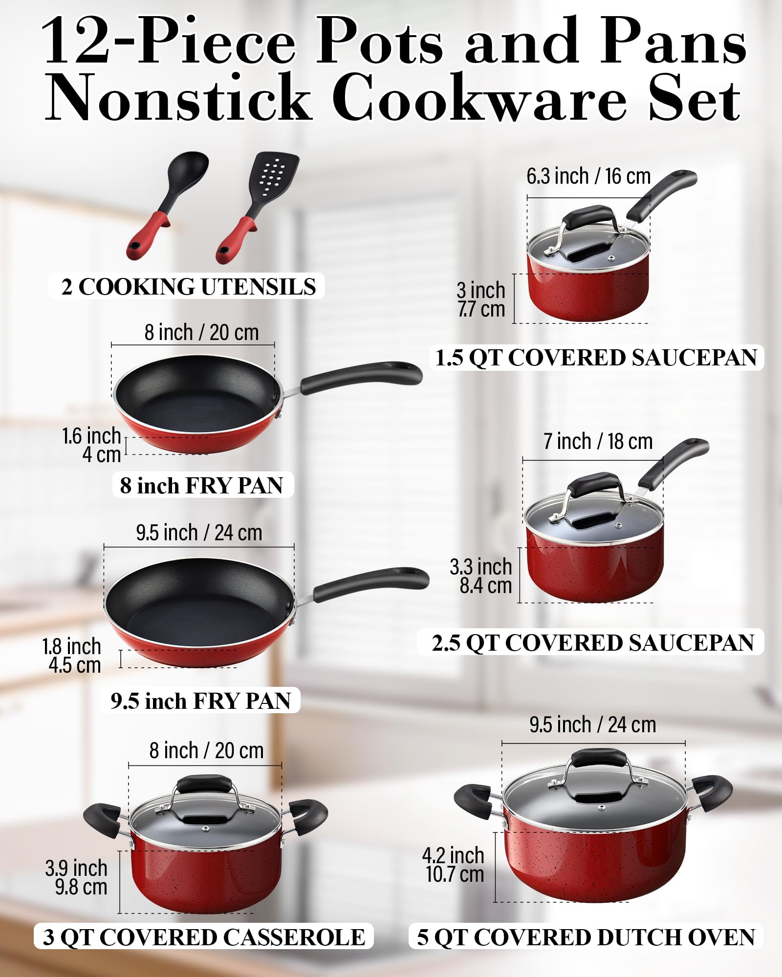 Cook N Home close-up of nonstick interior revealing smooth coating for easy food release