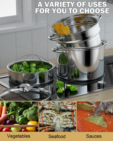 Cook N Home tempered glass lid close-up showing steam vent for safe monitoring