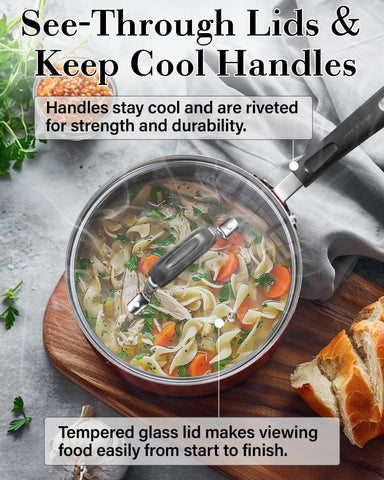 Cook N Home induction-compatible base illustrating flat magnetic bottom for even heat
