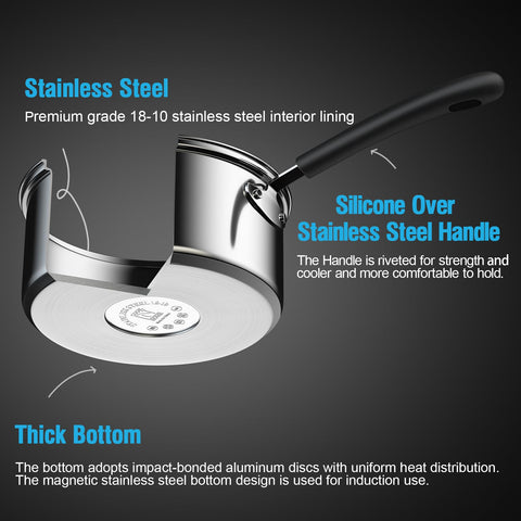 Cook N Home mirror-polished interior close-up resisting stains and sticking