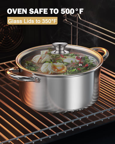 Cook N Home riveted handles detail demonstrating sturdy grip and durability