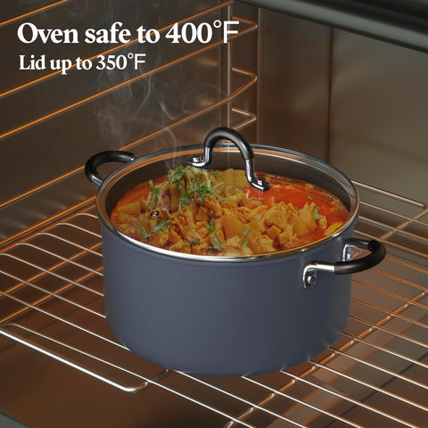Cook N Home nonstick interior texture close-up, easy food release and fast cleanup benefit