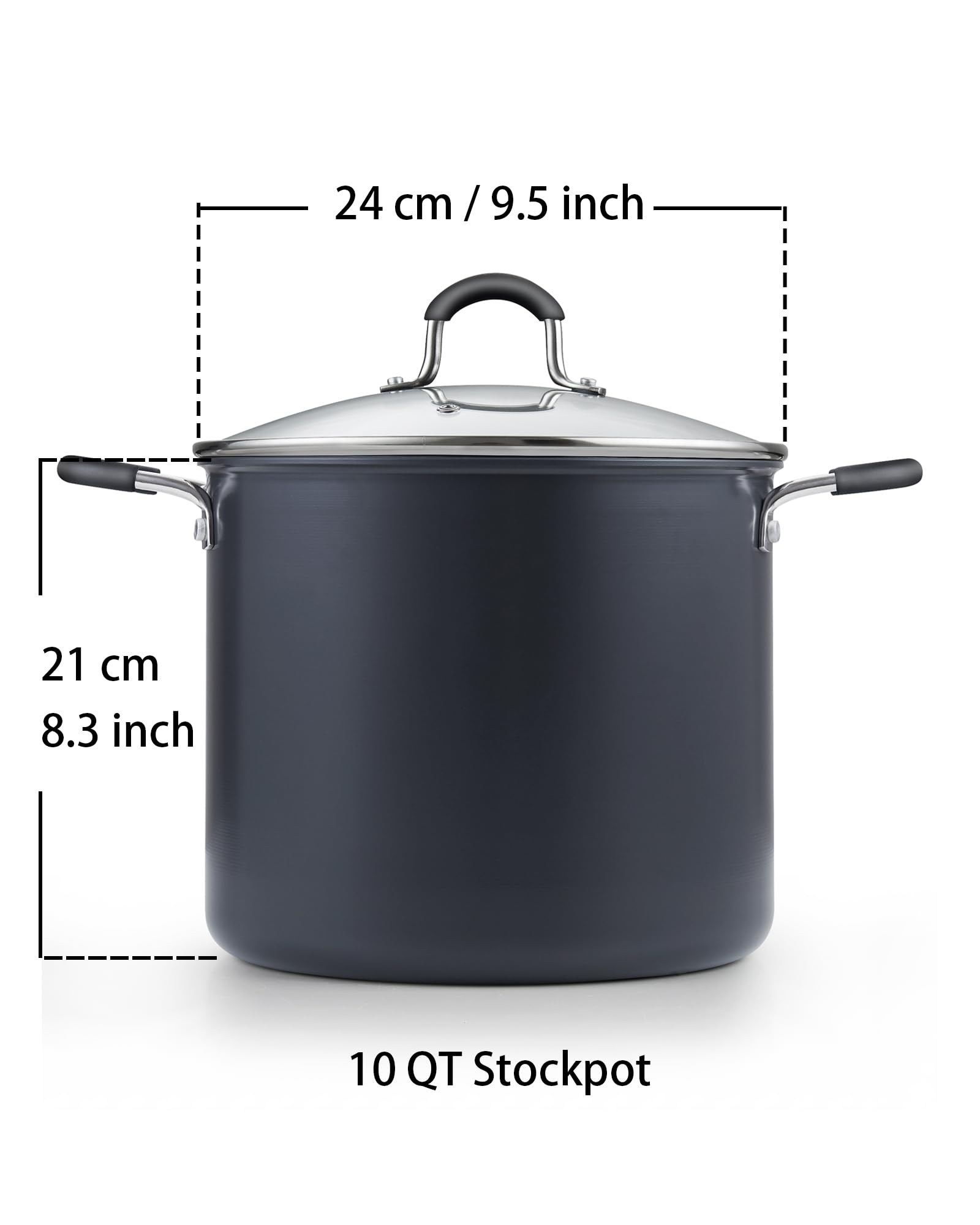 Cook N Home tempered glass lid closeup showing vent for steam control and visibility
