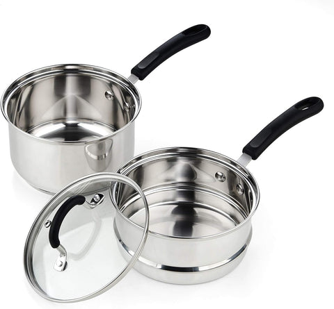 Cook N Home tempered glass lid closeup letting you watch food and retain steam