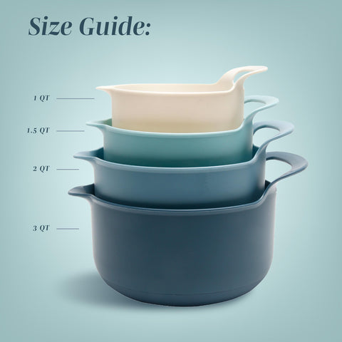 COOK WITH COLOR close-up of handle and pour spout for secure grip and drip-free pouring