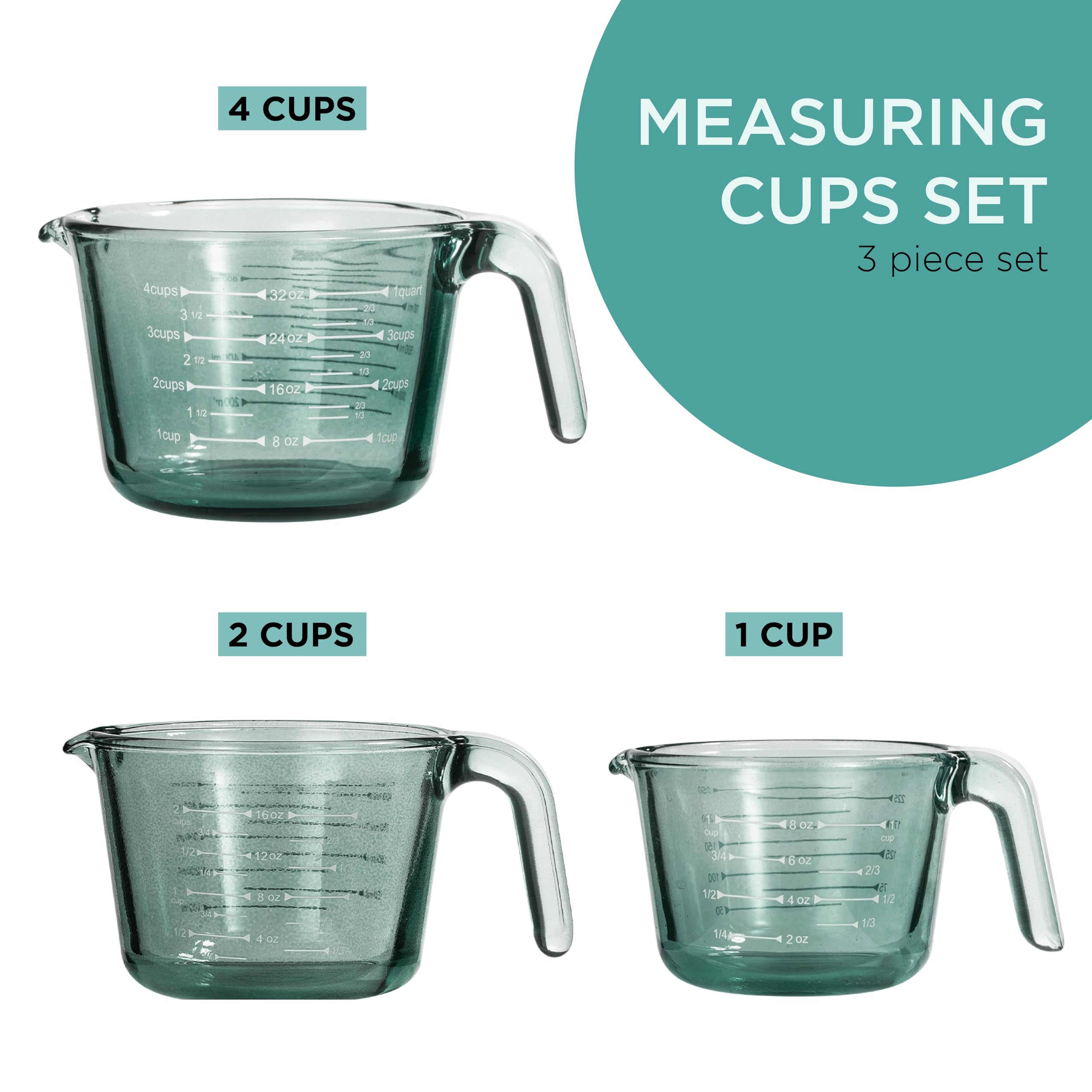 COOK WITH COLOR nested cups demonstrating compact storage and space-saving