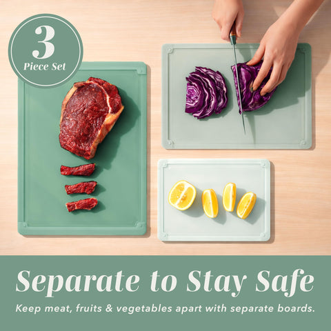 COOK WITH COLOR rubber edge close-up preventing slips while cutting