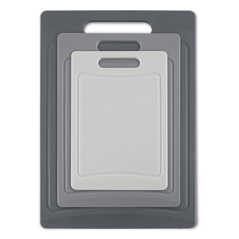 COOK WITH COLOR small board with fruit demonstrating compact prep solution and portability