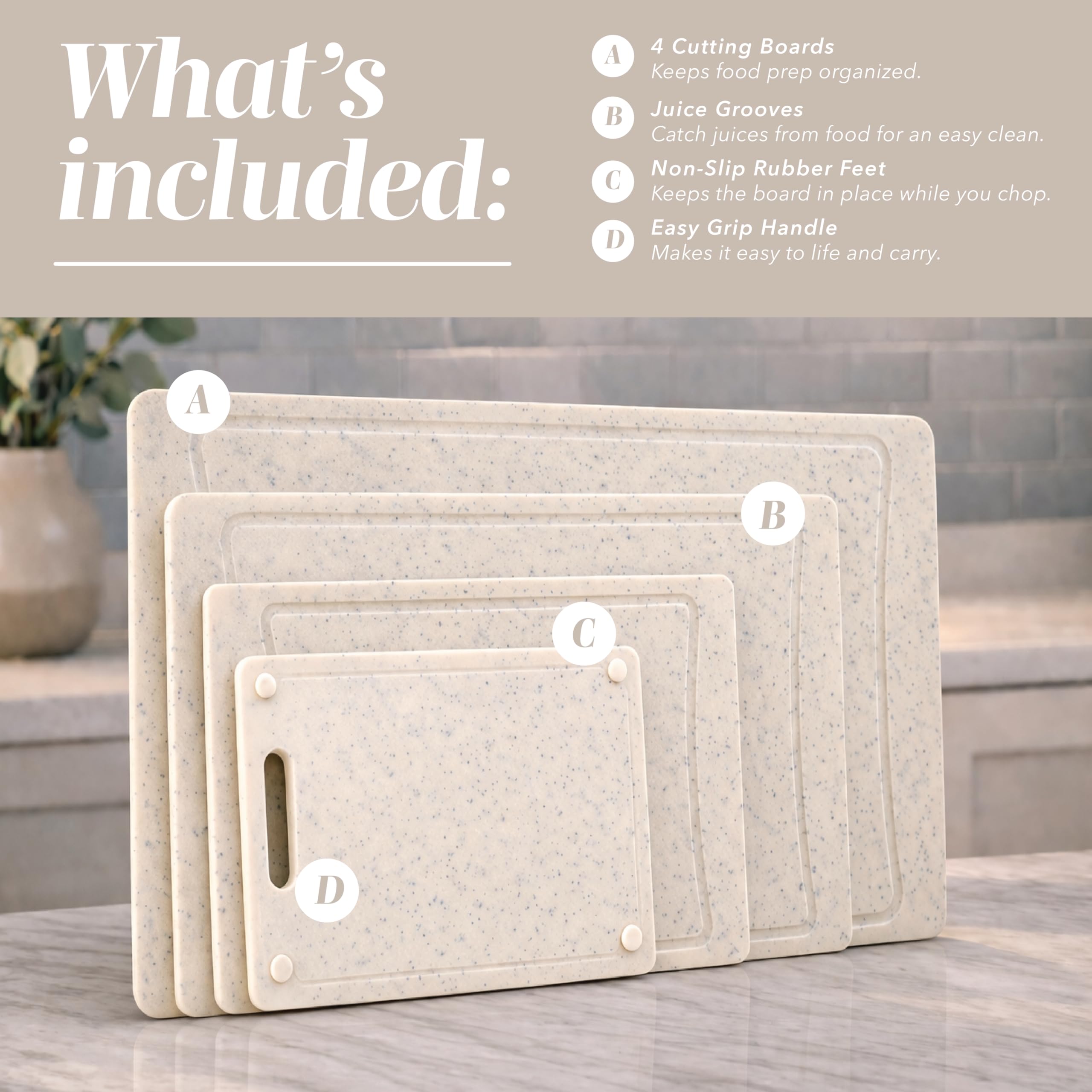 COOK WITH COLOR close-up speckled surface showing texture and durability benefit