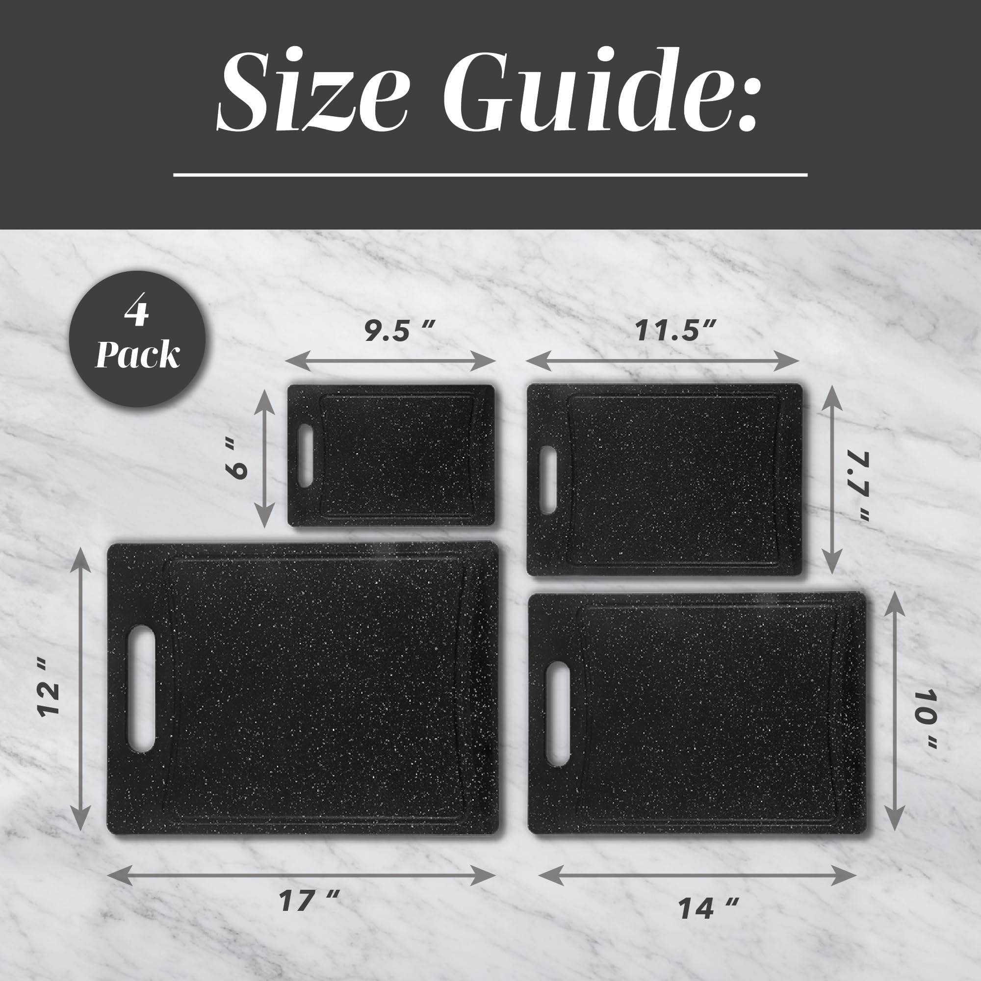 COOK WITH COLOR cutting surface texture that protects knives and resists scoring