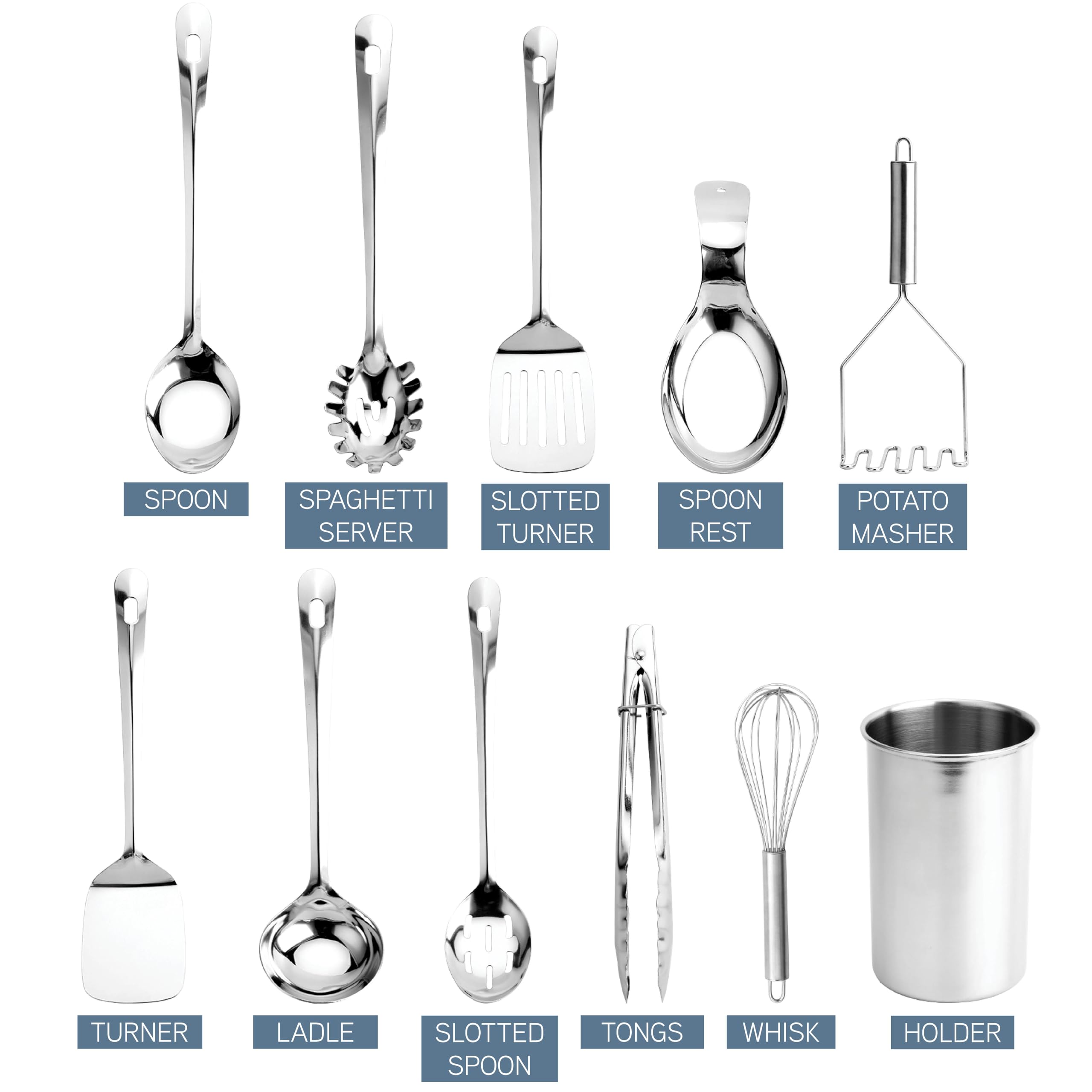 COOK WITH COLOR utensils arranged on counter showing stylish storage and accessibility