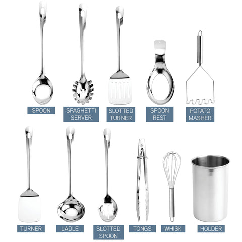 COOK WITH COLOR utensils arranged on counter showing stylish storage and accessibility