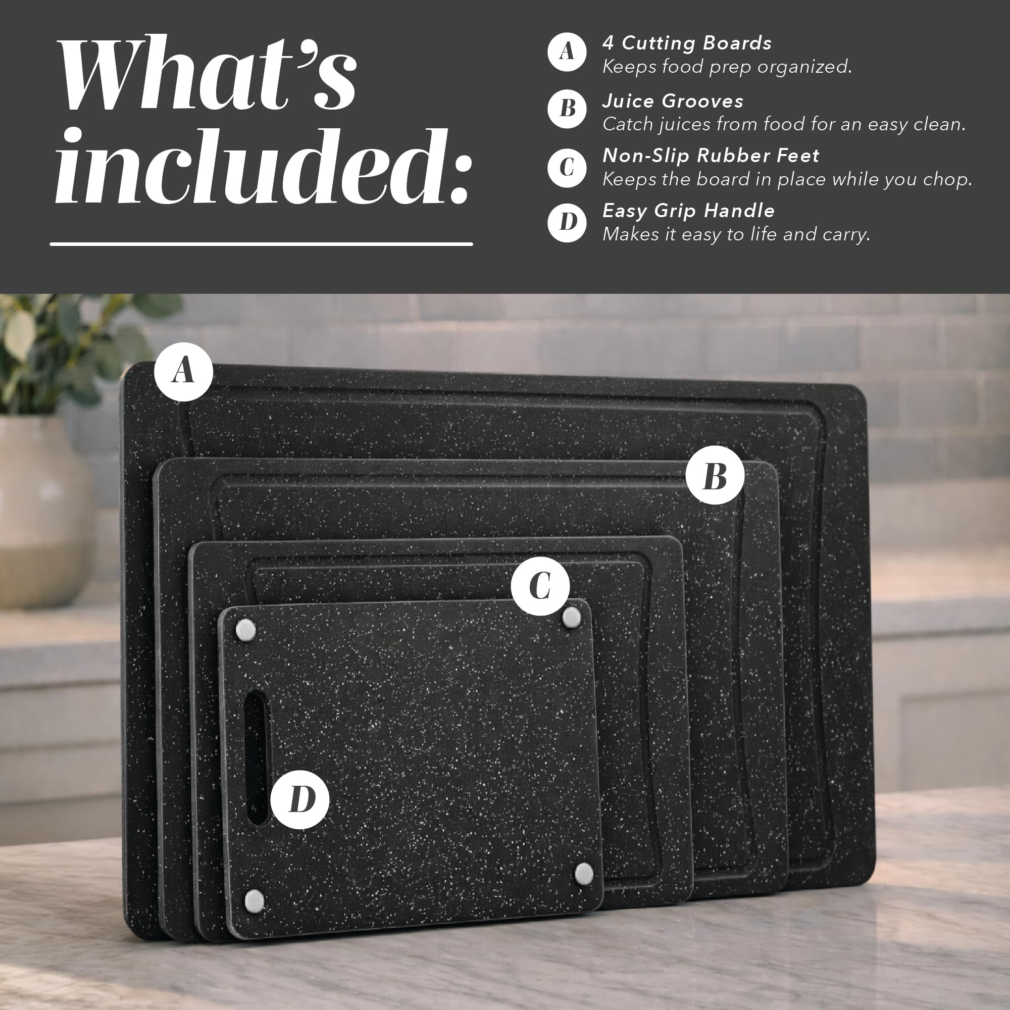COOK WITH COLOR size comparison showing 17”, 14”, 12”, and 9.5” boards for planning tasks