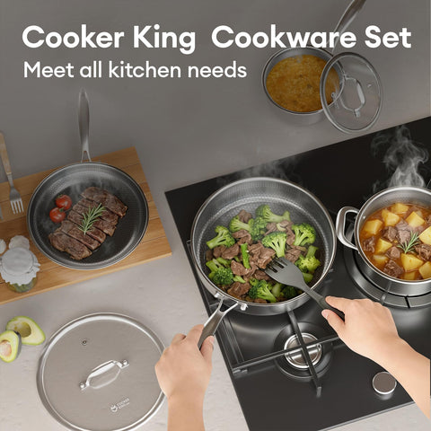 COOKER KING set in kitchen lifestyle scene showcasing elegant countertop appeal