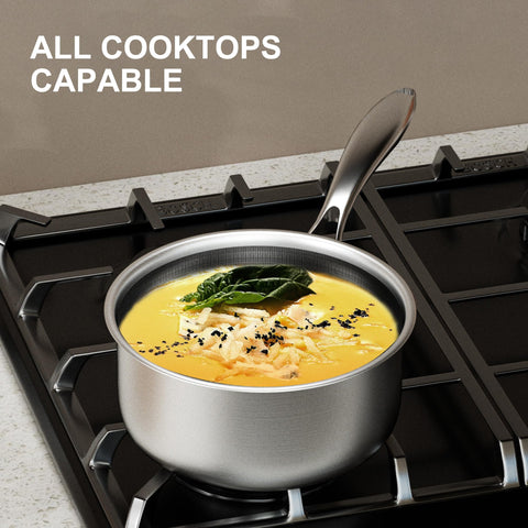 COOKER KING tempered glass lids and riveted stainless handles showing secure grip and durability