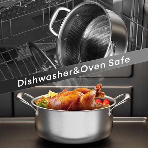 COOKER KING pot on induction cooktop, highlights fast efficient heating