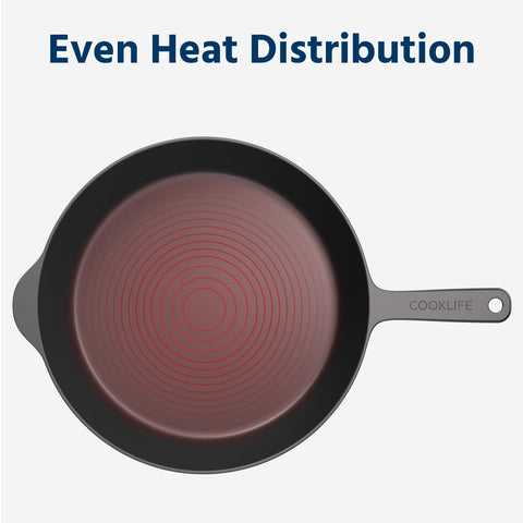 COOKLIFE cast iron over a campfire showing outdoor durability and reliable heat distribution