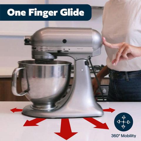 Cooks Innovations mat beside a ruler showing size and scale for appliance coverage