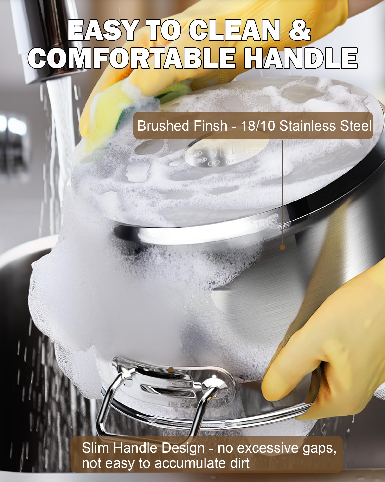Cooks Standard size comparison with pasta and vegetables to show 30-quart capacity