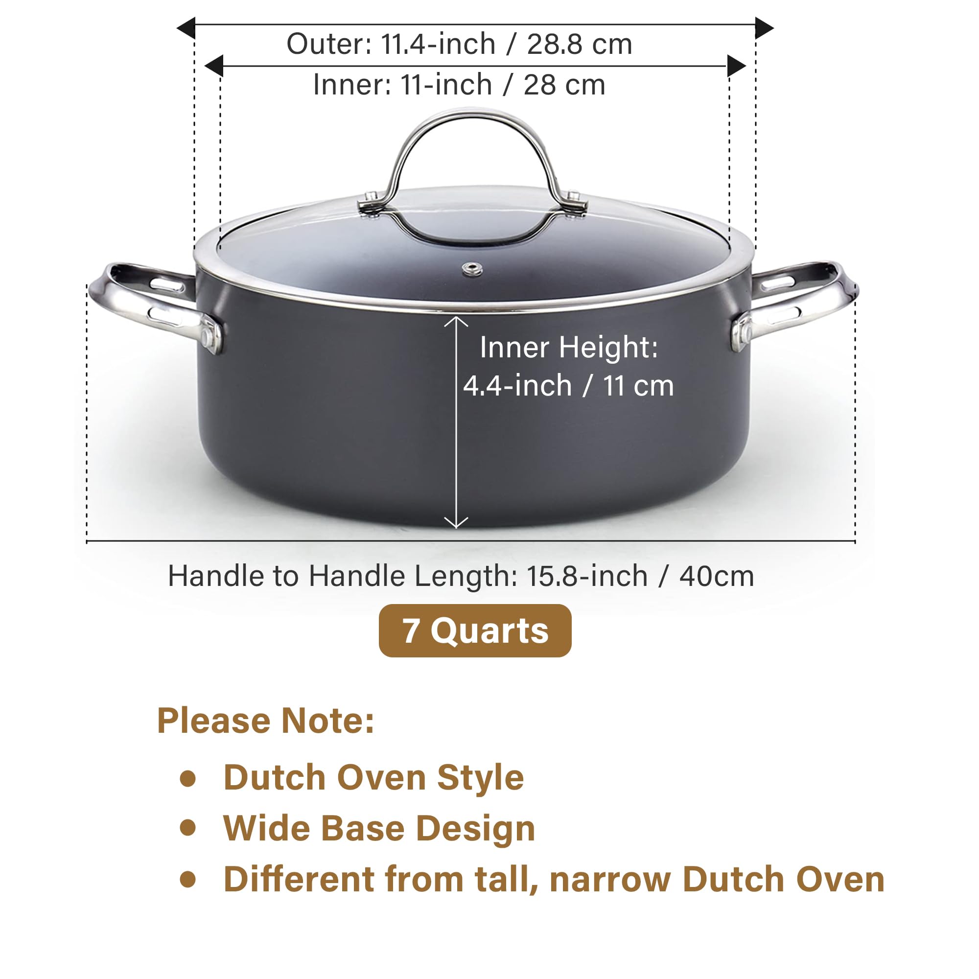 Cooks Standard tempered glass lid closeup displaying vent and viewing benefit
