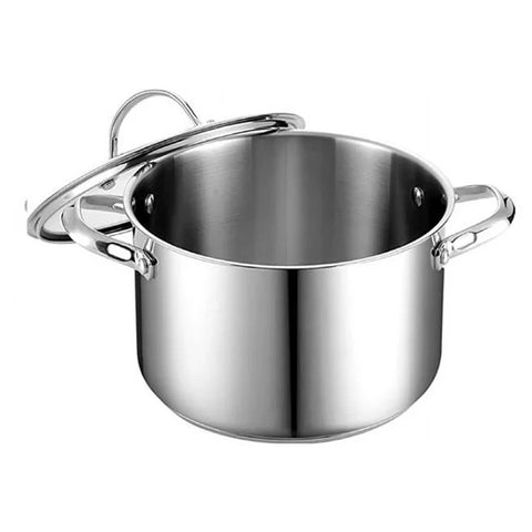 Cooks Standard size comparison next to utensils showing 6-quart scale benefit