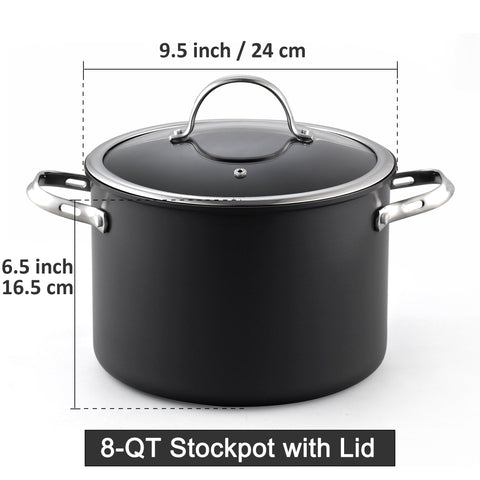 Cooks Standard close-up of hard-anodized surface highlighting durability and heat performance