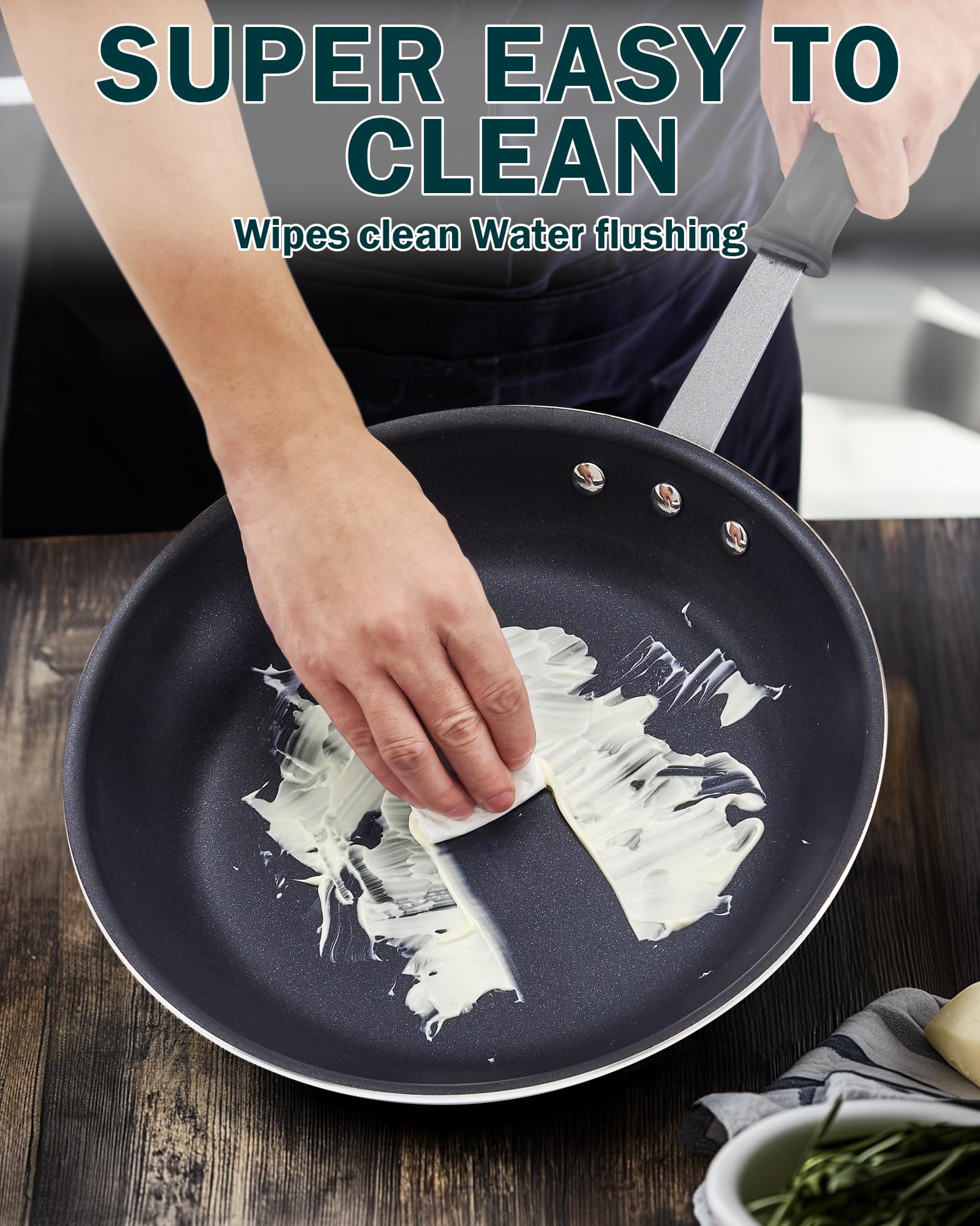 Cooks Standard pan in oven with silicone removed for oven-safe versatility